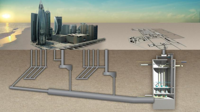 Tunnels d'assainissement au Qatar
