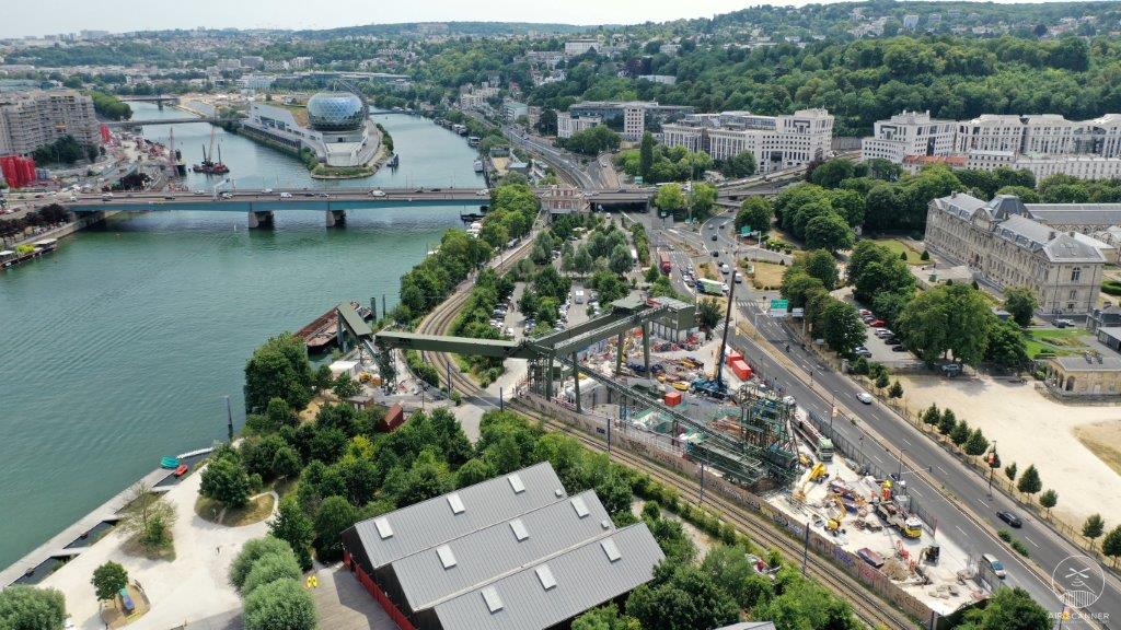 vue aérienne de la Seine