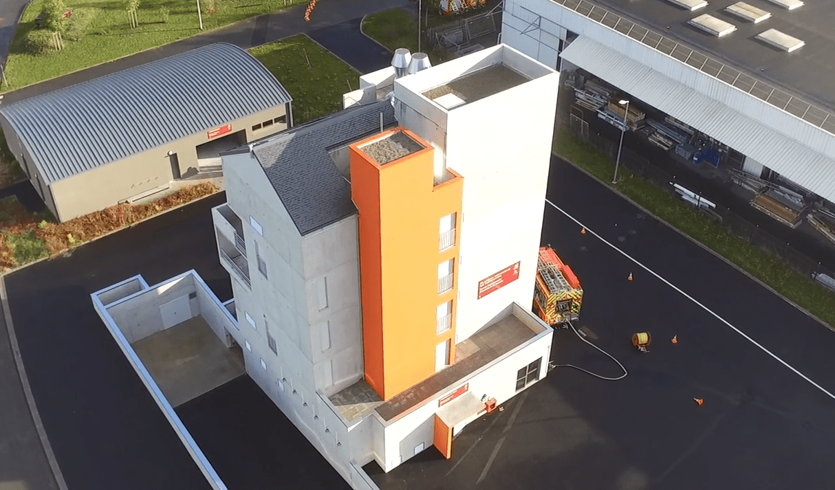 Maison à feu - Formation des pompiers Ile et Vilaine