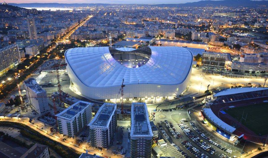 Le stade Vélodrome durant la coupe d'Europe de Football