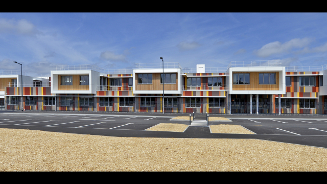 Modular High school in Clisson