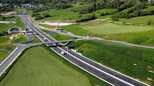 L’autoroute A41 entre Annecy et Genève