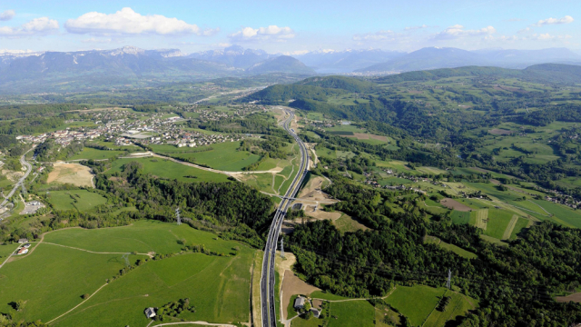 L’autoroute A41 entre Annecy et Genève