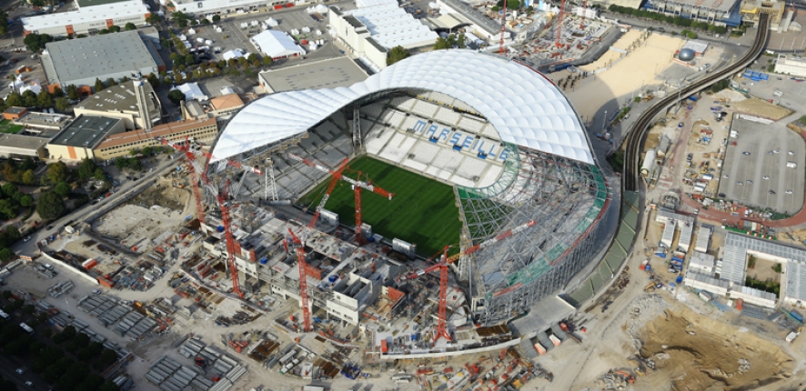 The Stade Vélodrome football Stadium in Marseille, France