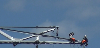 Pose de câble avec drone 